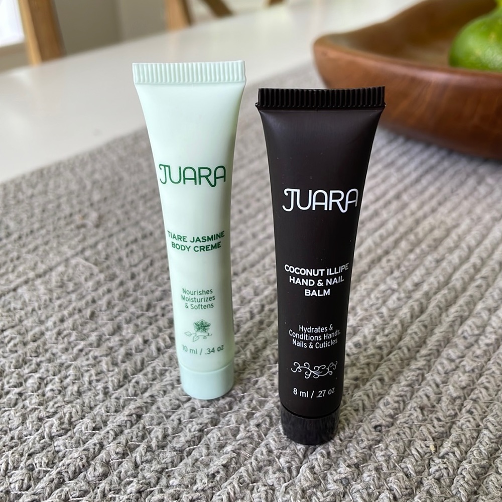 JUARA Hand & Nail Balm and Body Creme Travel Sizes